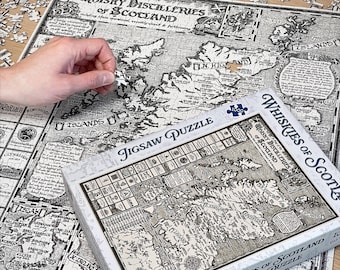Scotland Whisky Map Jigsaw Puzzle • 1000 pieces