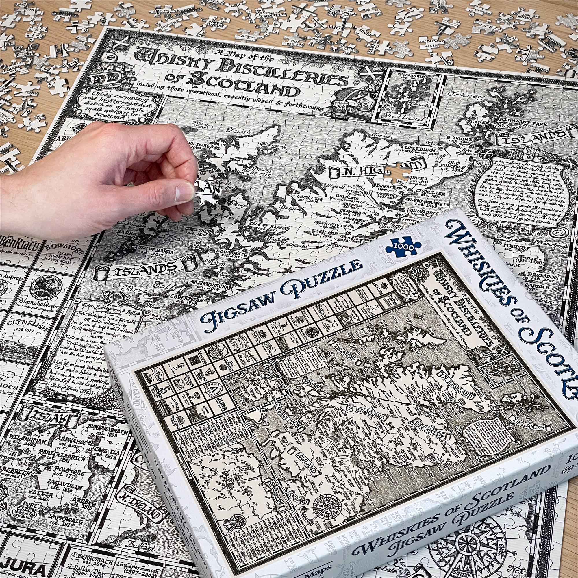 Scotland Whisky Map Jigsaw Puzzle • 1000 Pieces - Etsy