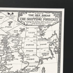 手描きの船舶航行予測地図 • マニュスクリプト・マップスによるファインアートプリント