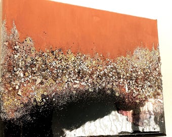 Crash Glass Resin Canvas: Glitter Glam Art