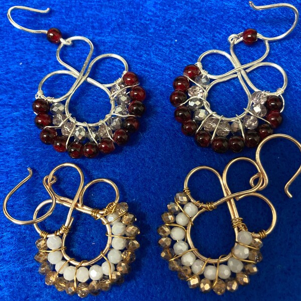 Handmade Earrings/ Crystal Earrings/ Pendientes hechos de Cristales/