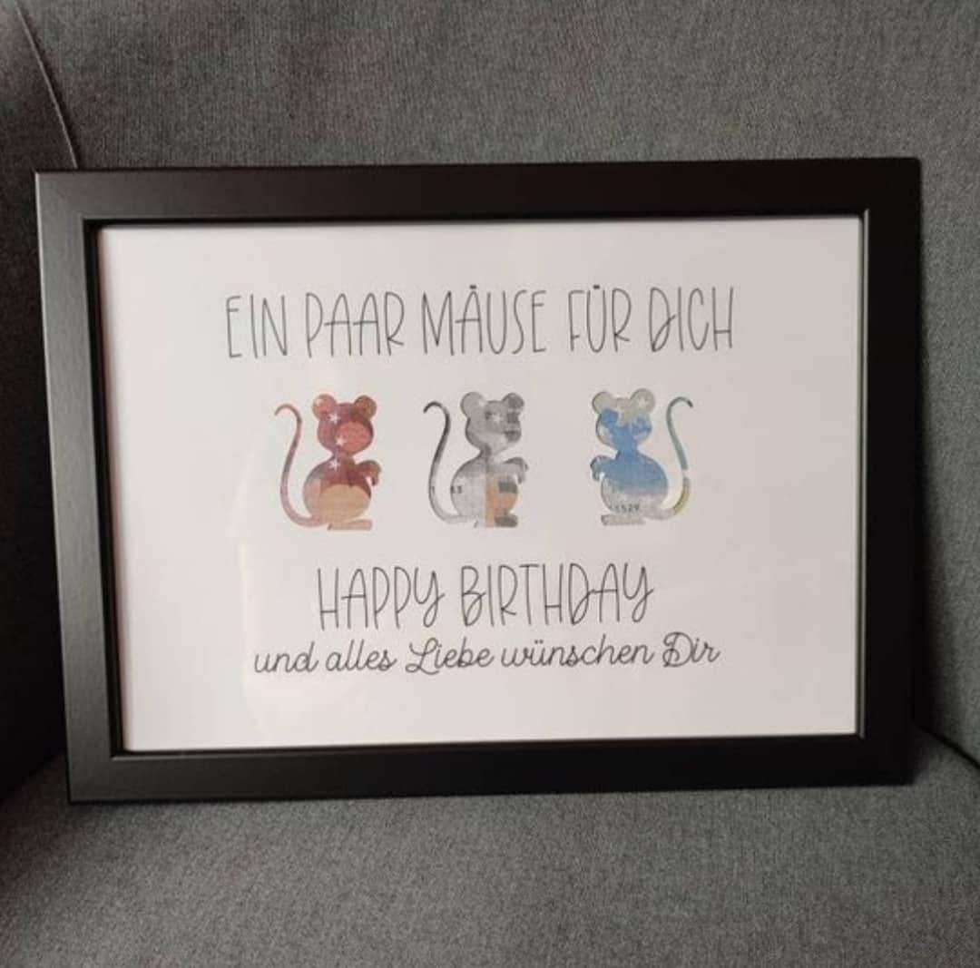 Geldgeschenk Verpacken Im Bilderrahmen / Kröten Mäuse / Etsy