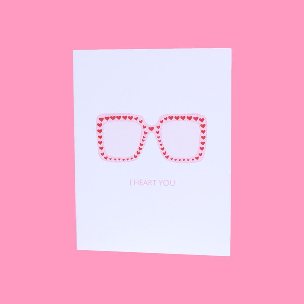 I Heart You Gucci Sunglasses Greeting Card