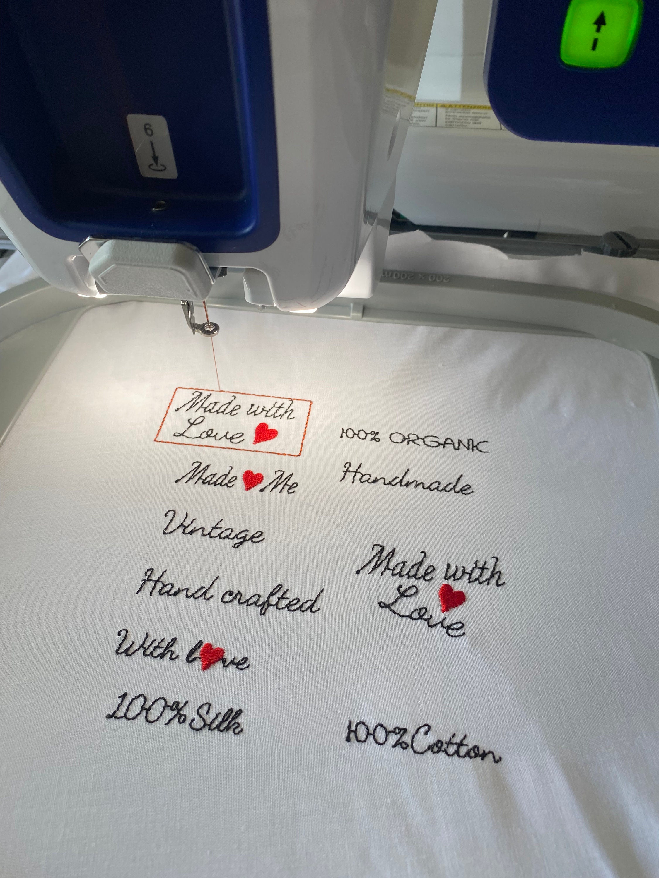 Embroidery File labels Set 13x18 and Individual Etsy