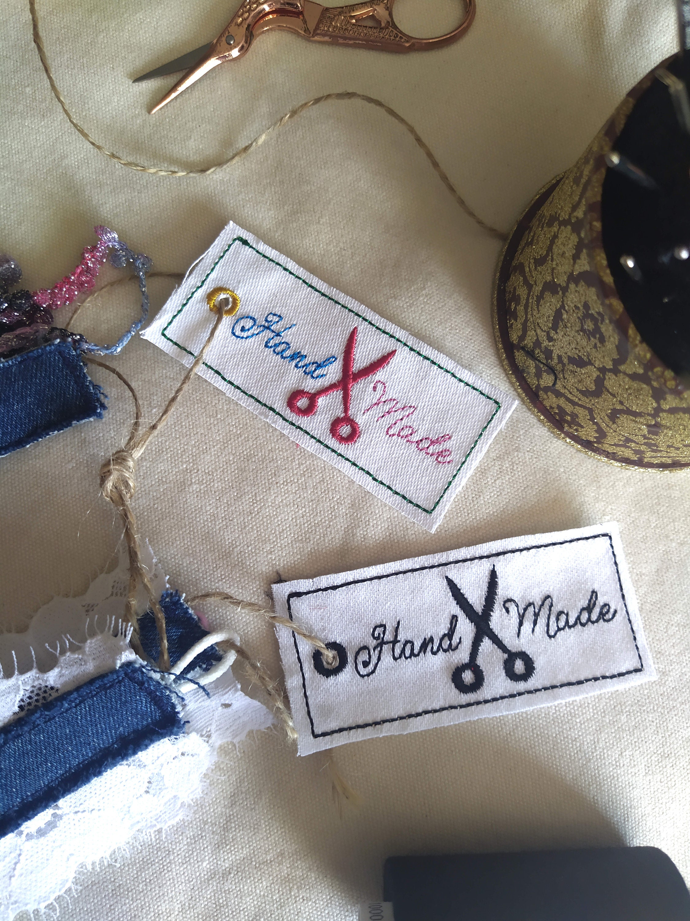 Machine Embroidery Design-ith Handmade Tag, Hanging Tag -(4x4) . in the ...