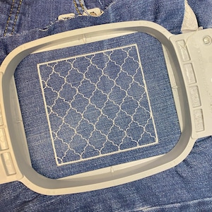 Sashiko Boro quilting square Machine Embroidery File design 4x4 inch hoop. Sashiko jeans patch embroidery file. Digital file. Sahiko patch.