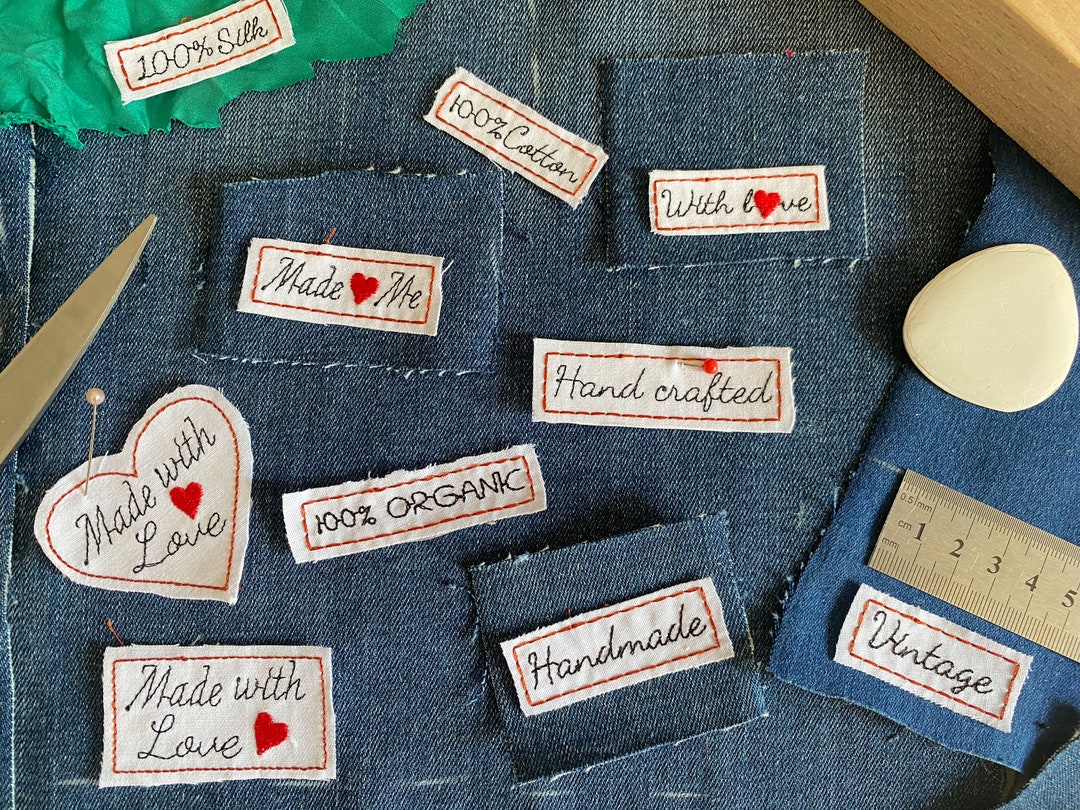 Embroidery File labels Set 13x18 and Individual From 6x4 Cm. Handmade