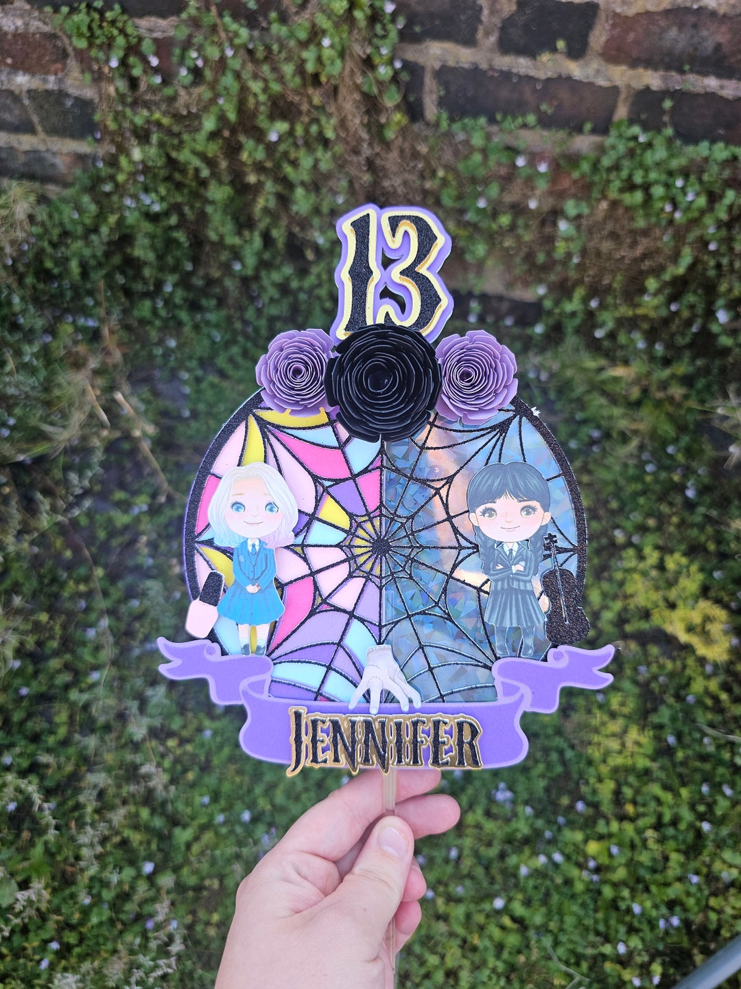 Wednesday Addams Inspired 3D Cake Topper Nevermore Academy Layered ...