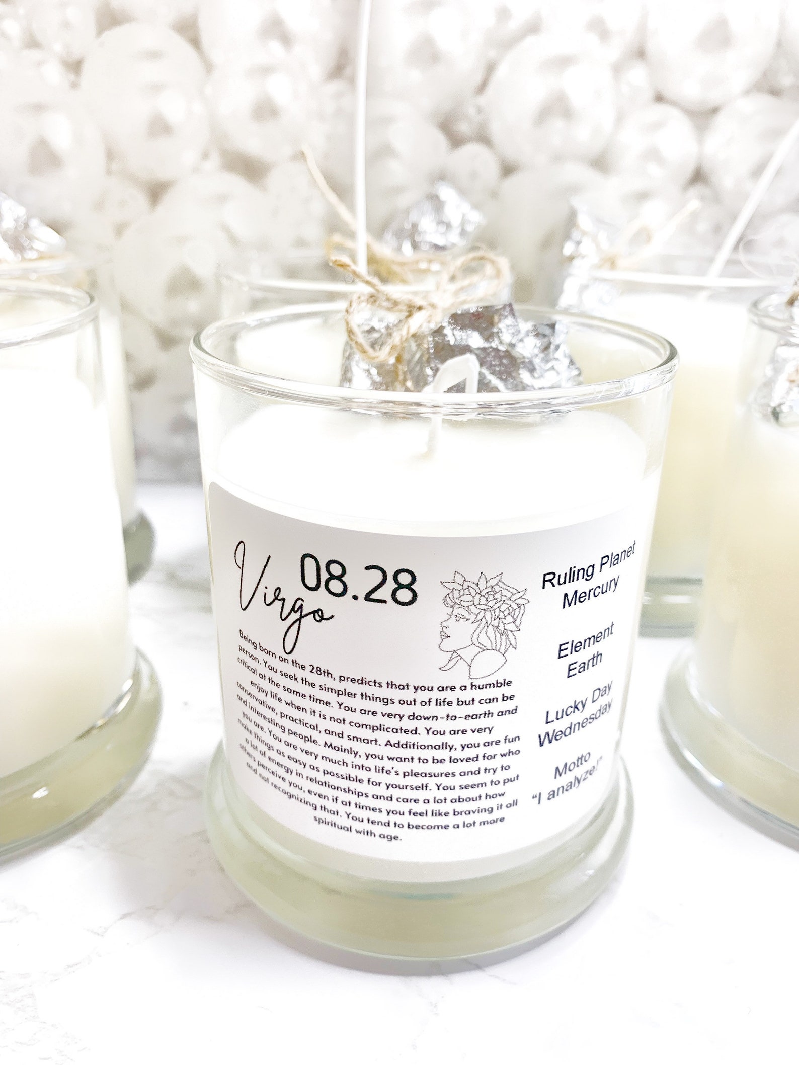 Birthdate Candle/ Zodiac Candle / Personalized Candle/ Etsy