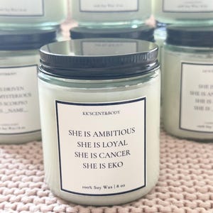 Cancer Zodiac Candle | Gift | Horoscope Soy Candle | Pick your Scent