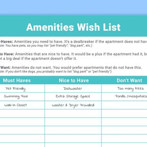 Apartment Search Bundle, PRINTABLES, Instant Download, Graduation Gifts ...