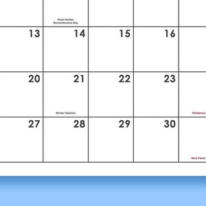 PRINTABLE 2022 12-month Calendar With Holidays Instant - Etsy UK
