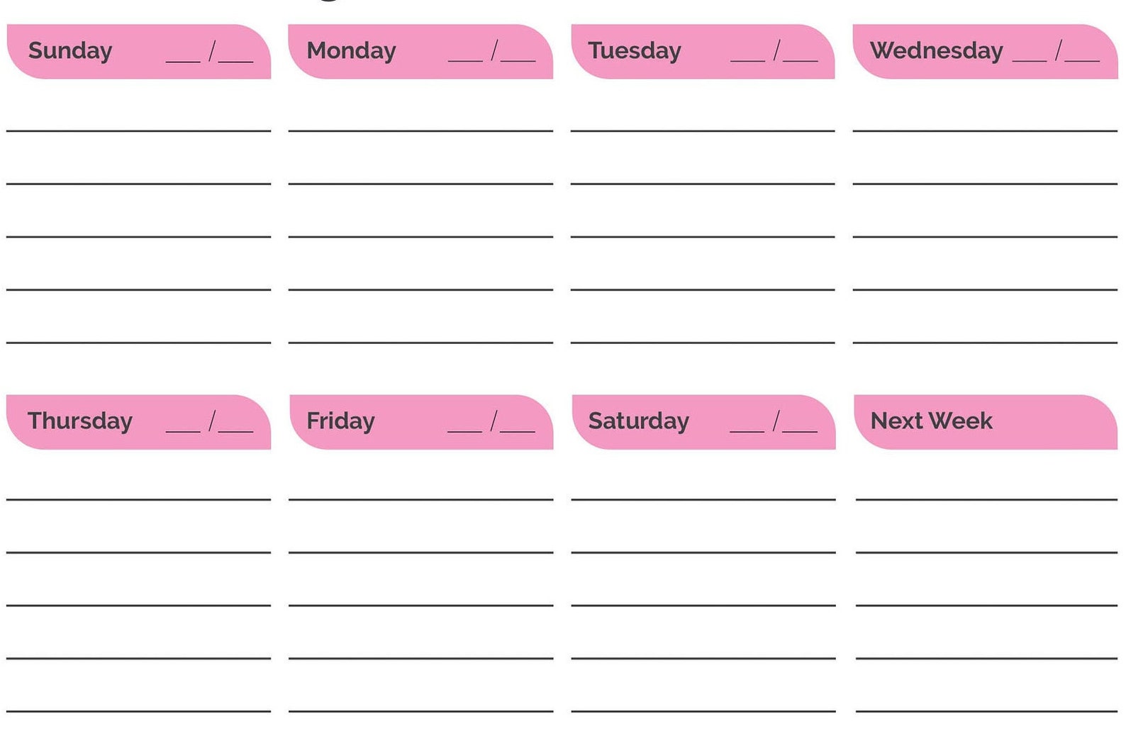 A Printable Weekly Planner With Pink Flowers - vrogue.co