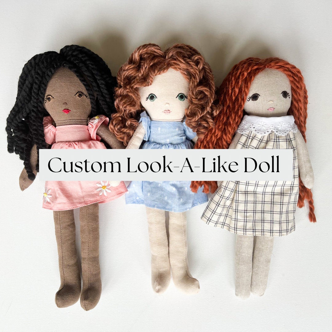 Custom Look-a-like Rag Doll Girl: Personalized, Mini Me Doll, Keepsake ...
