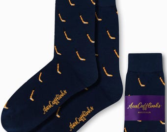ICE HOCKEY SOCKS | Ice Hockey Print Socks for Men | Fun Dress Socks for Work or Casual Outfits | Unique Gift Idea for Hockey Enthusiasts