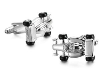 Racing Car Cufflinks | Sporty Car-Themed Cufflinks for Men | Perfect Gift for Racing Enthusiasts, Drivers Car Lovers | Speed-Inspired Style