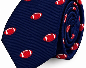 Gridiron Skinny Tie | Perfect Gift for Football Lovers, Players, Coaches, Sports Enthusiasts | Novelty Slim Tie for Men Office, Work, Formal