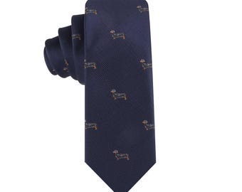 Corbata con diseño de perro salchicha, corbata de perro salchicha para hombre, corbata novedosa con diseño de perro salchicha, regalo para padrinos de boda, accesorio divertido para amantes de los perros