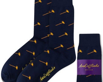 GAVEL SOCKS | Everyday Casual Socks for Lawyers, Judges, and Law Students | Ideal Gift for Legal Professionals | Christmas Gift for Him