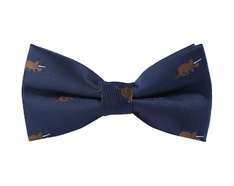 TRICERATOPS BOW TIE l Perfect Gift for Dinosaur Lovers, Paleontology Fans l Unique Prehistoric Bowtie for Men Weddings, Formal Events