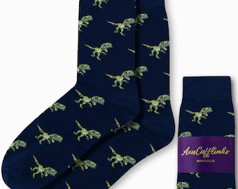 T-Rex Dinosaur Socks for Men and Women | Funny Jurassic Dinosaur Gift | Prehistoric T-Rex Print Socks Novelty Christmas Gift for Dino Lovers