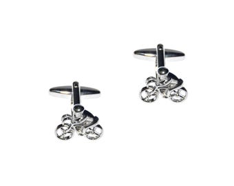 Cyclist Cufflinks | Biking-Inspired Cufflinks for Men | Perfect Gift for Cyclists, Bike Lovers & Sports Enthusiasts | Unique Rider Accessory