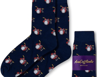 DRUMMER Socks | DRUM Band Musical Socks GIFT For Disc Jockey Socks For Weddings | Stocking Stuffer | Xmas Present | Music Musician Gift