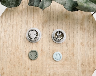 Clay Cutter / Smiley / Monstera Plug / March / Clay Cutters / Clay Molds / Fimo Accessories / Fimo Cutters / Handmade Jewelry