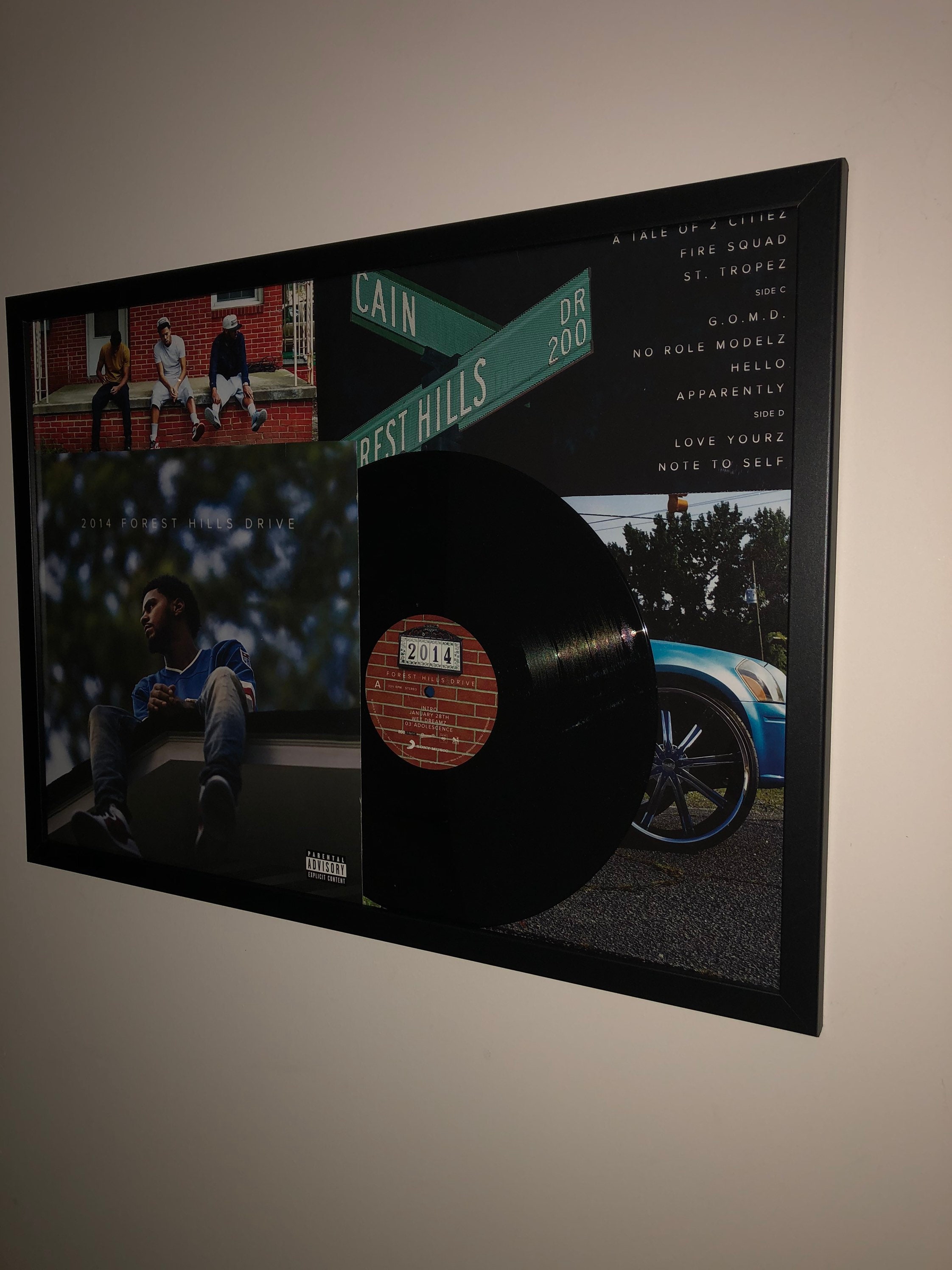 Vinyl Record Framed J. Cole 2014 Forest Hills Drive Etsy UK