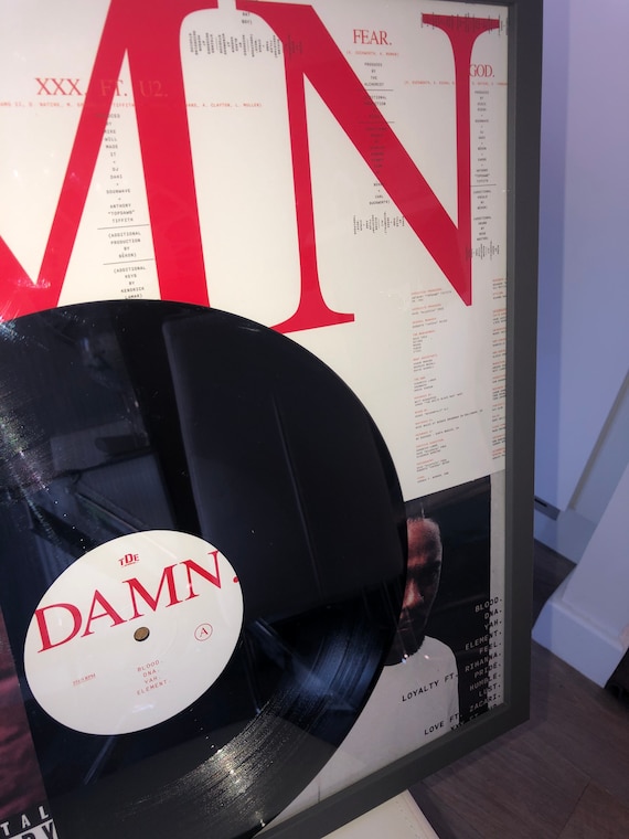 Gift Vinyl Record Framed Kendrick Lamar DAMN 