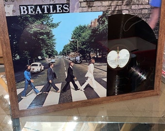 Gift vinyl record framed The beatles - abbey road