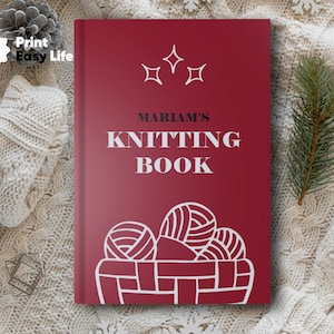 Knitting Journal ! Knitting Notebook ! Can Be Personalized ! Knitting Project Planner ! Best Gift For Knitter ! Knitting Book ! Yarn Ideas !