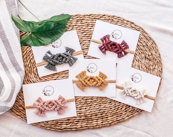 Macrame Headband | Baby Hair Bow | Baby Headband | Hair Bow