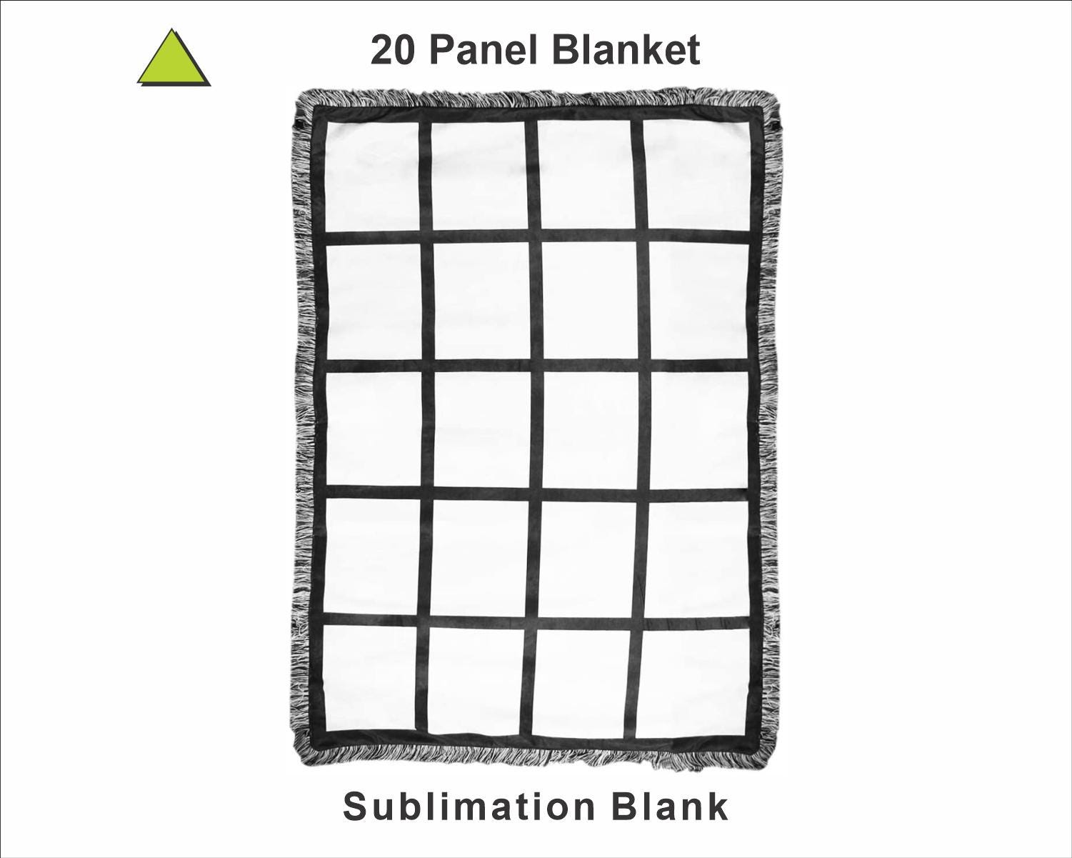 2 Pack 40x60 Inch Sublimation Throw Blankets - 9 Panel DIY Photo Blankets