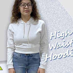 Women's long waist hoodie - Long sleeve hoodie - Fleece Fabric - FWWBCH04