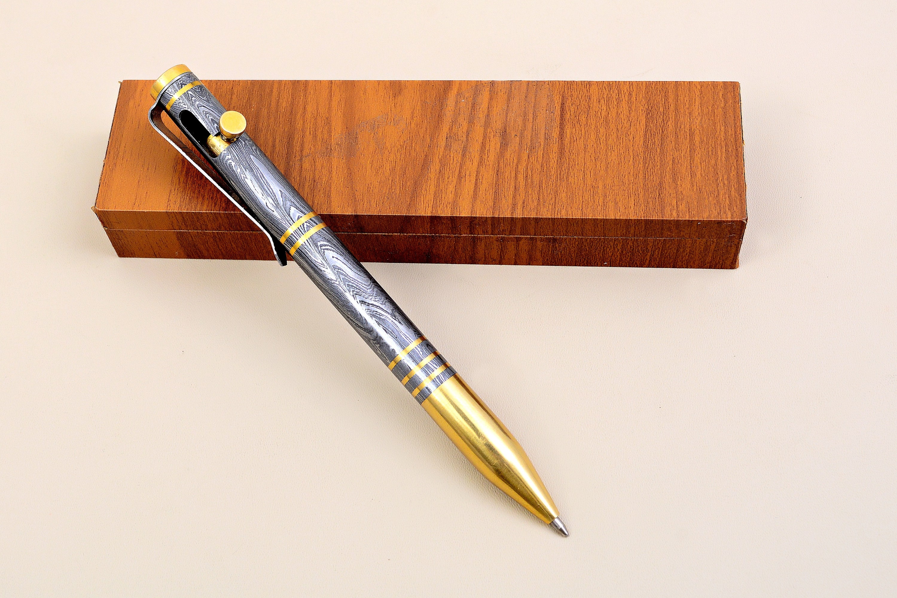 Damascus Pen Gift Pen Handmade Pen Gift Pen Steel Pen Etsy