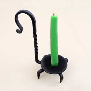 Round Base Candle Stand, Handmade Candle Holder, Candle Stand, hand forged stand, Camping Light Stand, Camping Candle Holder (CH-02)