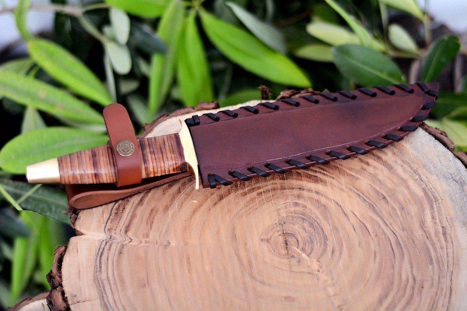 Leather Grip Knife Hand Made Gift Knife Steel Blade Knife Etsy