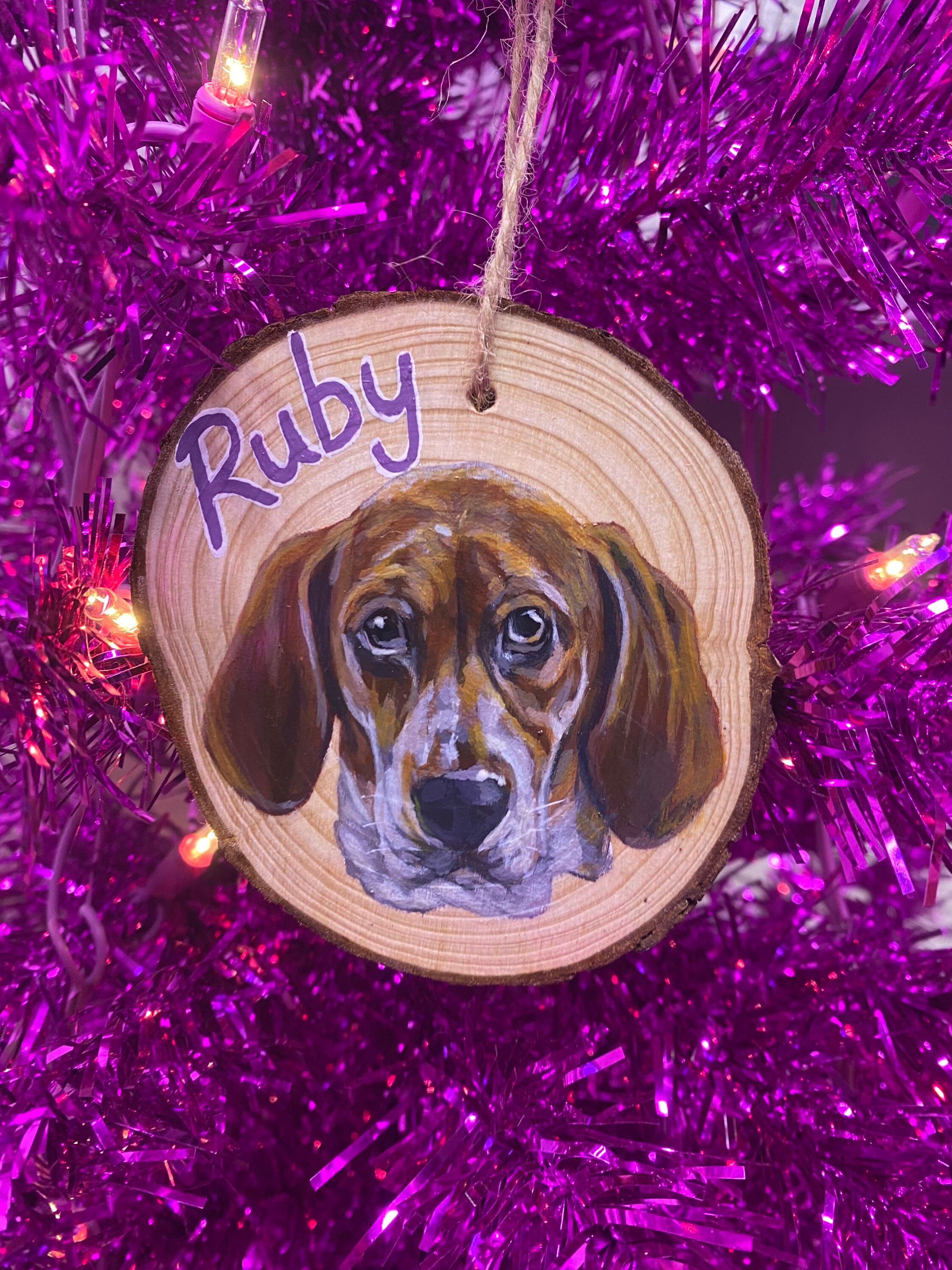 Custom Hand Painted Pet Portrait Ornament / Wall Décor Etsy Norway