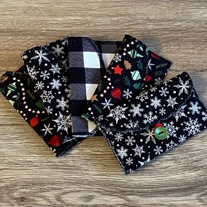 Handgefertigter, wiederverwendbarer Stoffweihnachtsgeschenkkartenhalter, Weihnachtsgeschenkkartenumschlag, Weihnachtsgeschenkkartenhalter, Lehrergeschenkkartenhalter