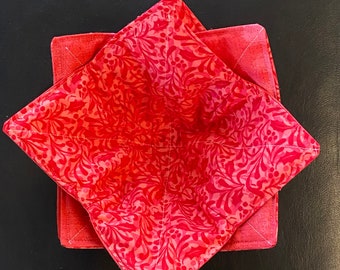 Microwave Bowl Cozy (4), Soup Bowl Cozy, Hot Bowl Holder, Bowl Cozy, Microwave Bowl Holder Reversible - Other Colors Available