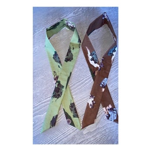 Kühlender Hals-Wrap, kühlende Krawatte, kühlender Halsschal, kühlender Hals-Wrap, Nackenkühler, coole Krawatte, wiederverwendbar - Grün oder Braun 10x10