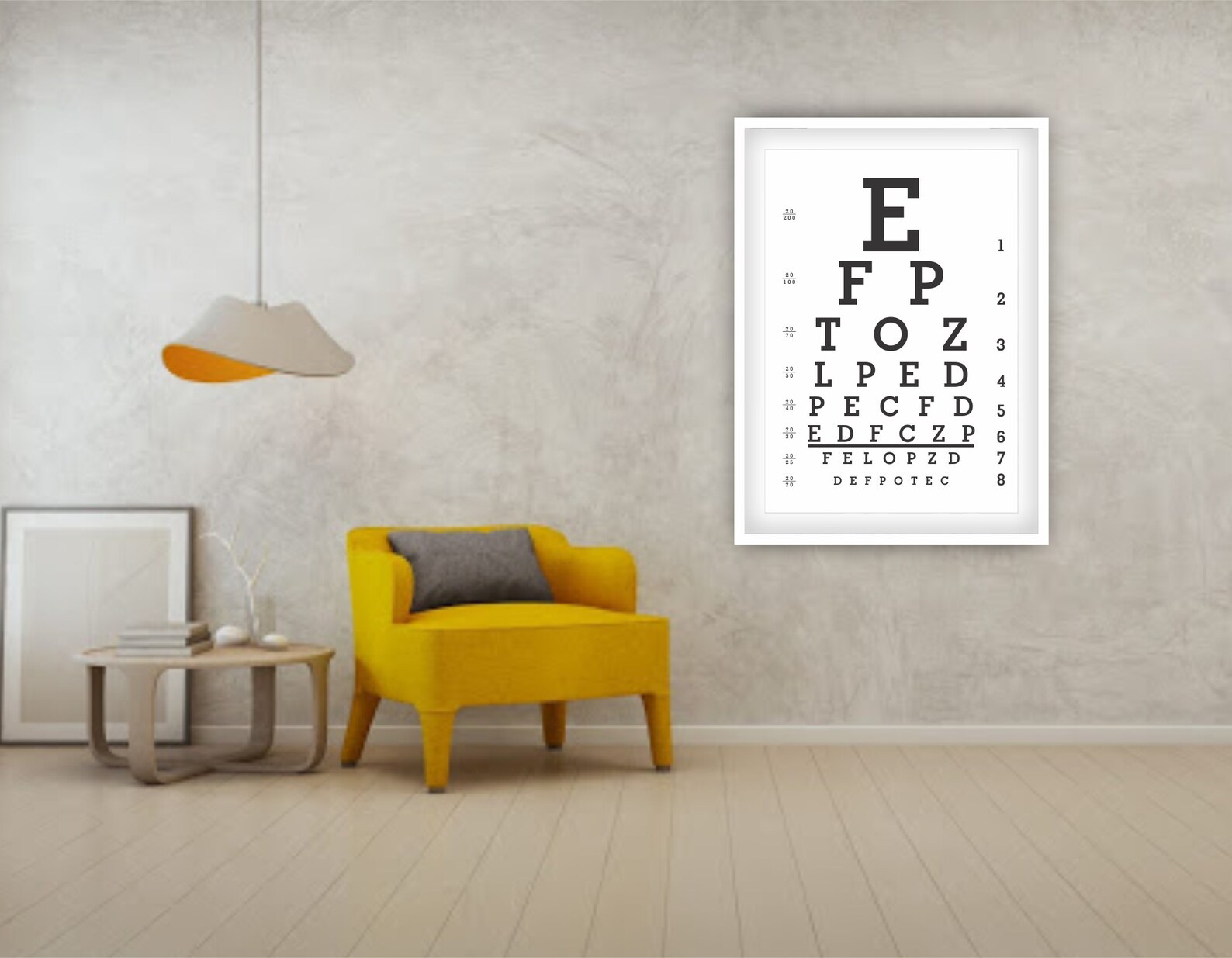 Eye Chart Poster Art Poster Digital Download Wall Art Etsy