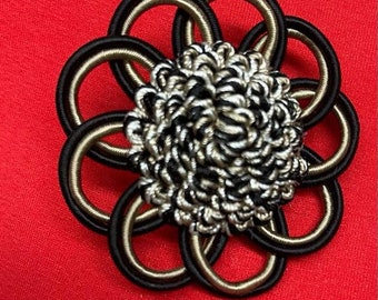 Gorgeous Fabrics Passementerie Brooch. Pin, Accessories, Jewelry. Sold individually.