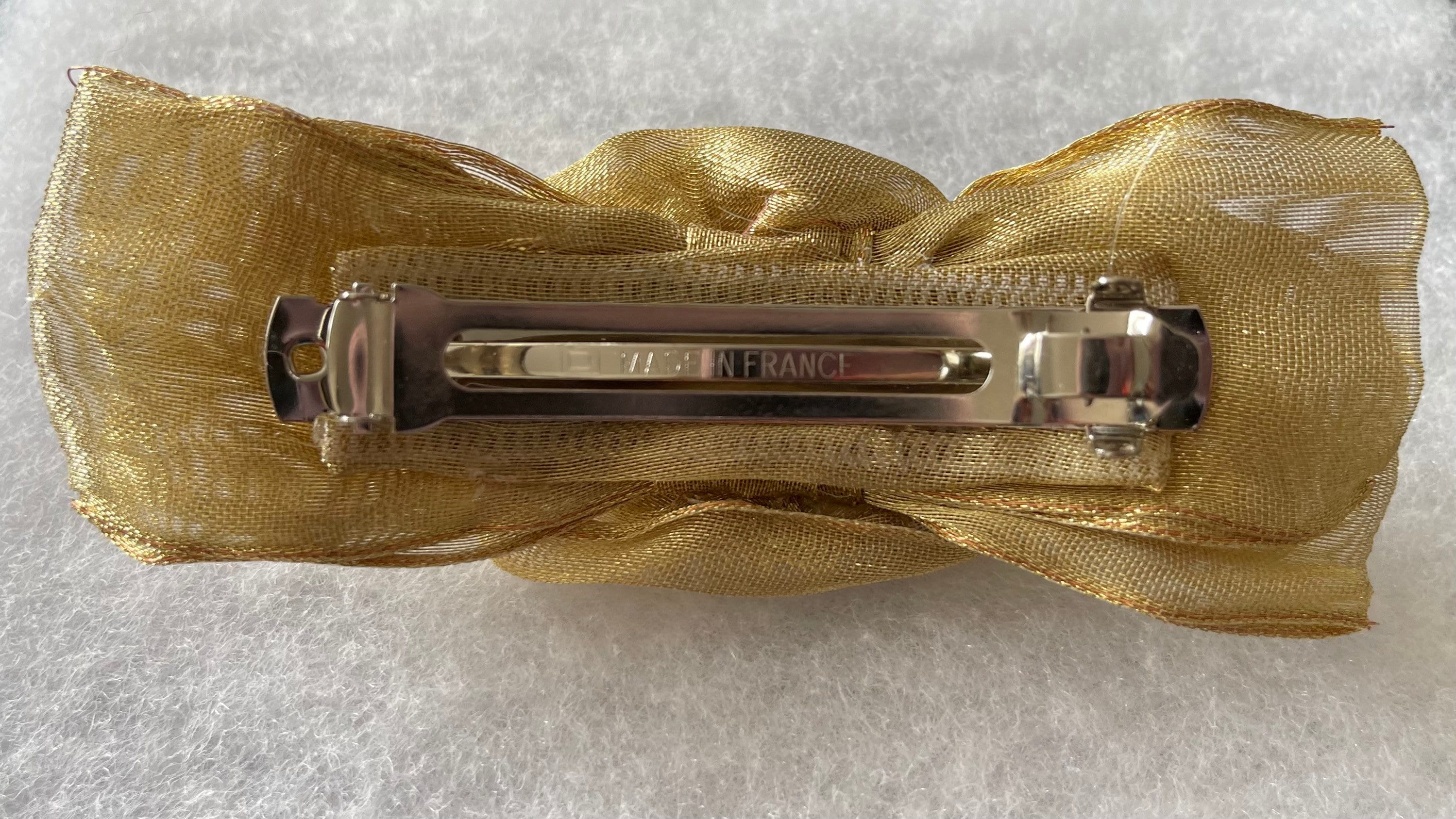 Vintage Gold French Hair Barrette. Made in France. Sold 