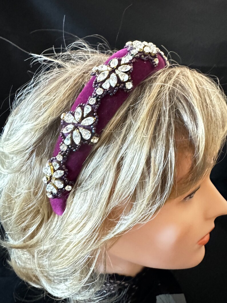 Gorgeous Beaded Black and Gold Beaded Headband. Fancy Headband, Black ...