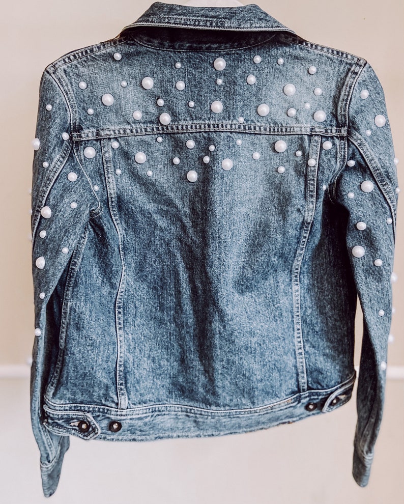 Custom Pearl Jean Jacket | Etsy