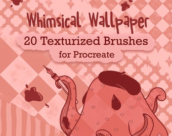 Seamless Pattern Procreate brush set | 20 Texturized Brushes | Texture Brushes | Whimsical Wallpaper