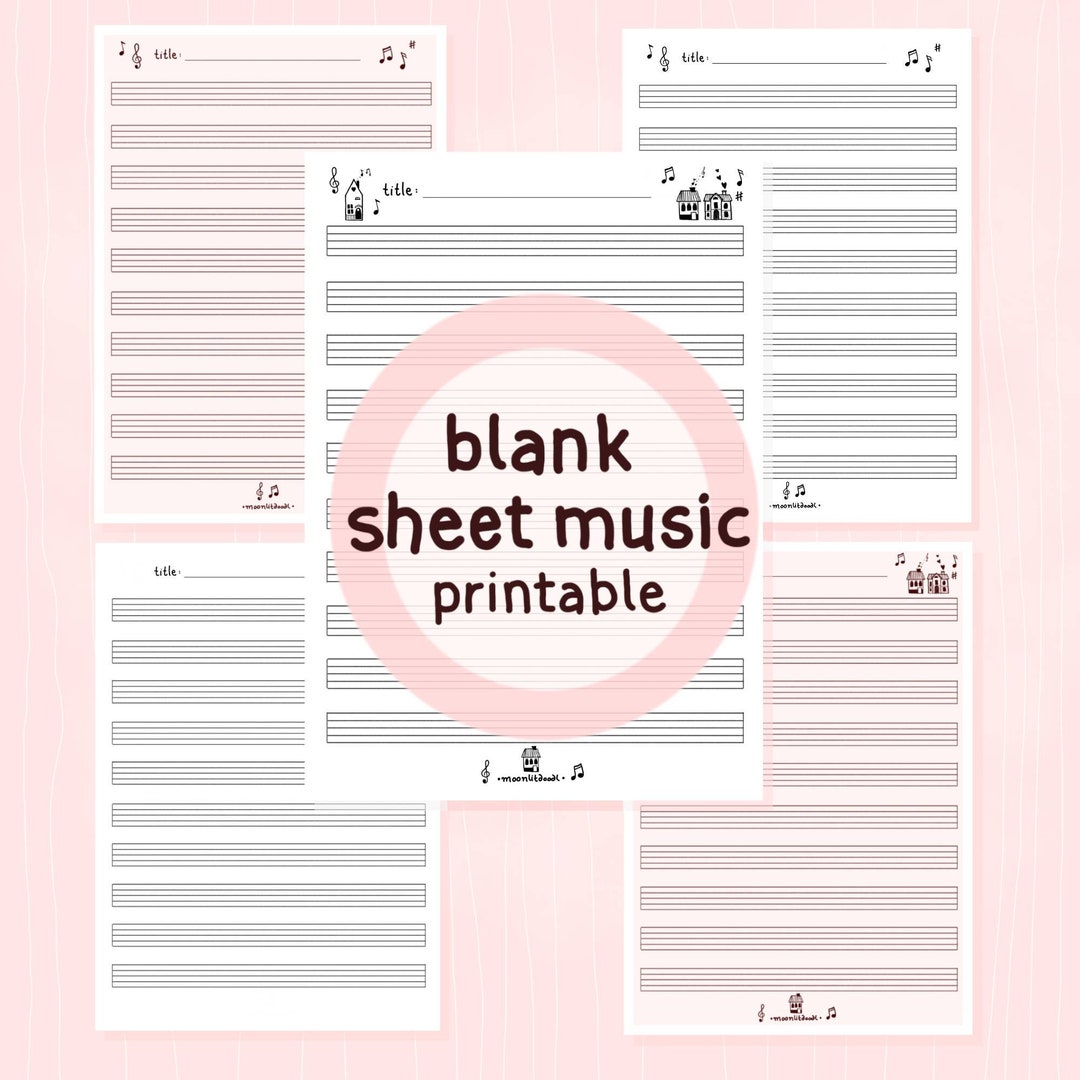Blank Sheet Music Printable | A4 US Letter - Etsy