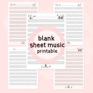 Blank Sheet Music Printable | A4  US Letter